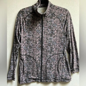 Blue Sky full zip organic cotton  3/4 sleeve jacket Sz S